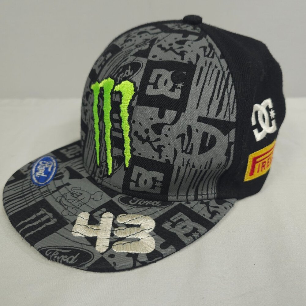 Monster Ken Block Hat Men Snapback Cap 6 3/4  XS Adjustable DC Ford Racing